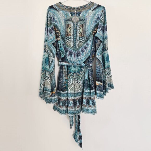 Camilla Turn On The Charm Wide Sleeve Playsuit Size Large b87 - Picture 4 of 13